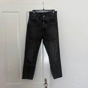 Levi's Dark Gray Straight Jeans for Men